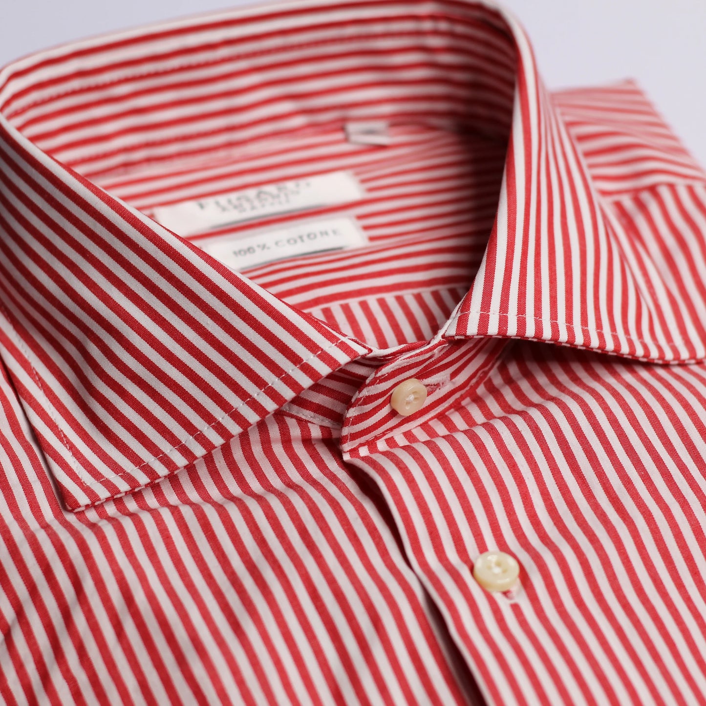 Shop Fusaro Antonio men's Italian shirt in red stripe (CA20003VAR7) or browse our range of men's Italian clothing and shoes in leather in-store at Aliverti Cape Town, or shop online. We deliver in South Africa & offer multiple payment plans as well as accept multiple safe & secure payment methods.