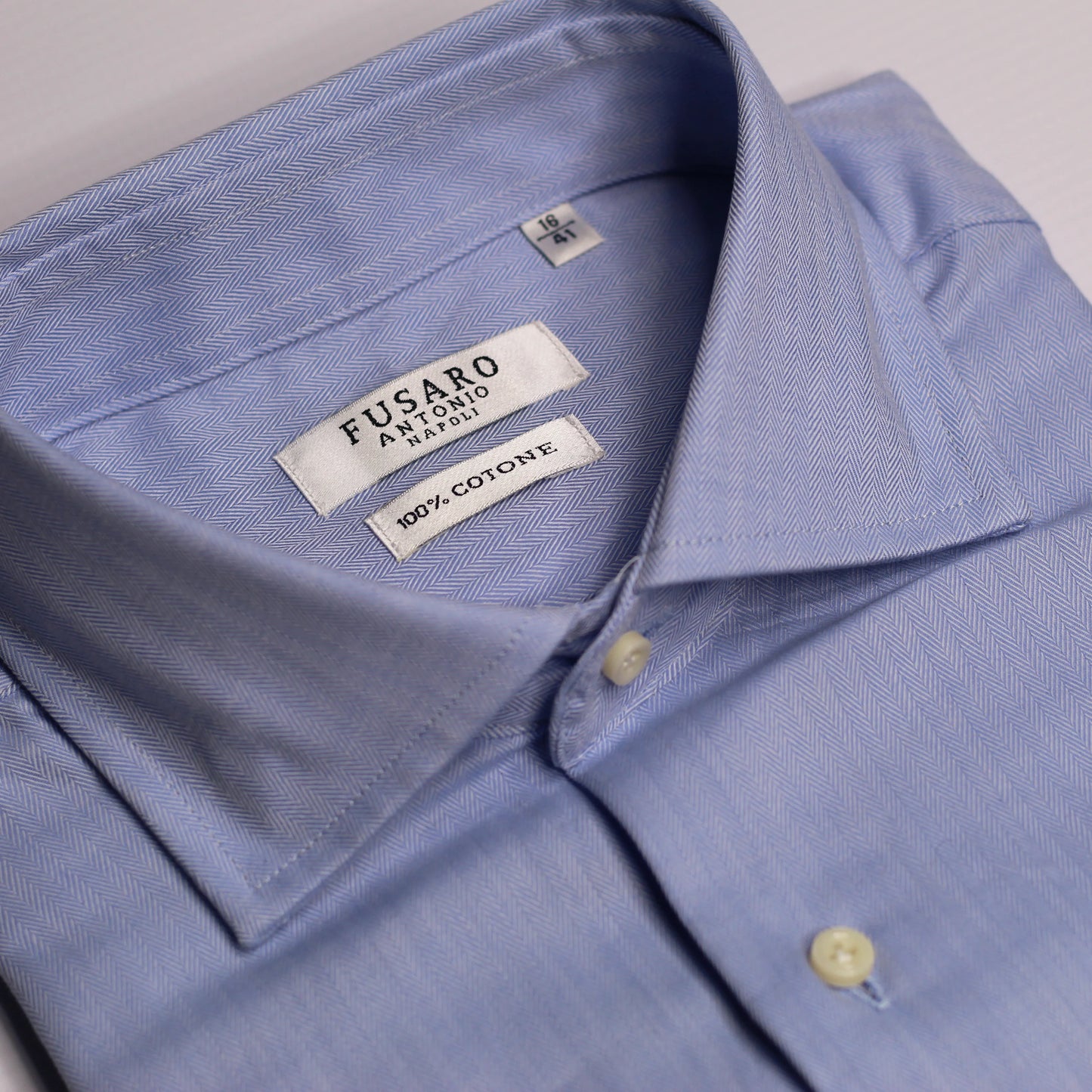 Fusaro Antonio men's shirt in herringbone (CA22018VAR2)