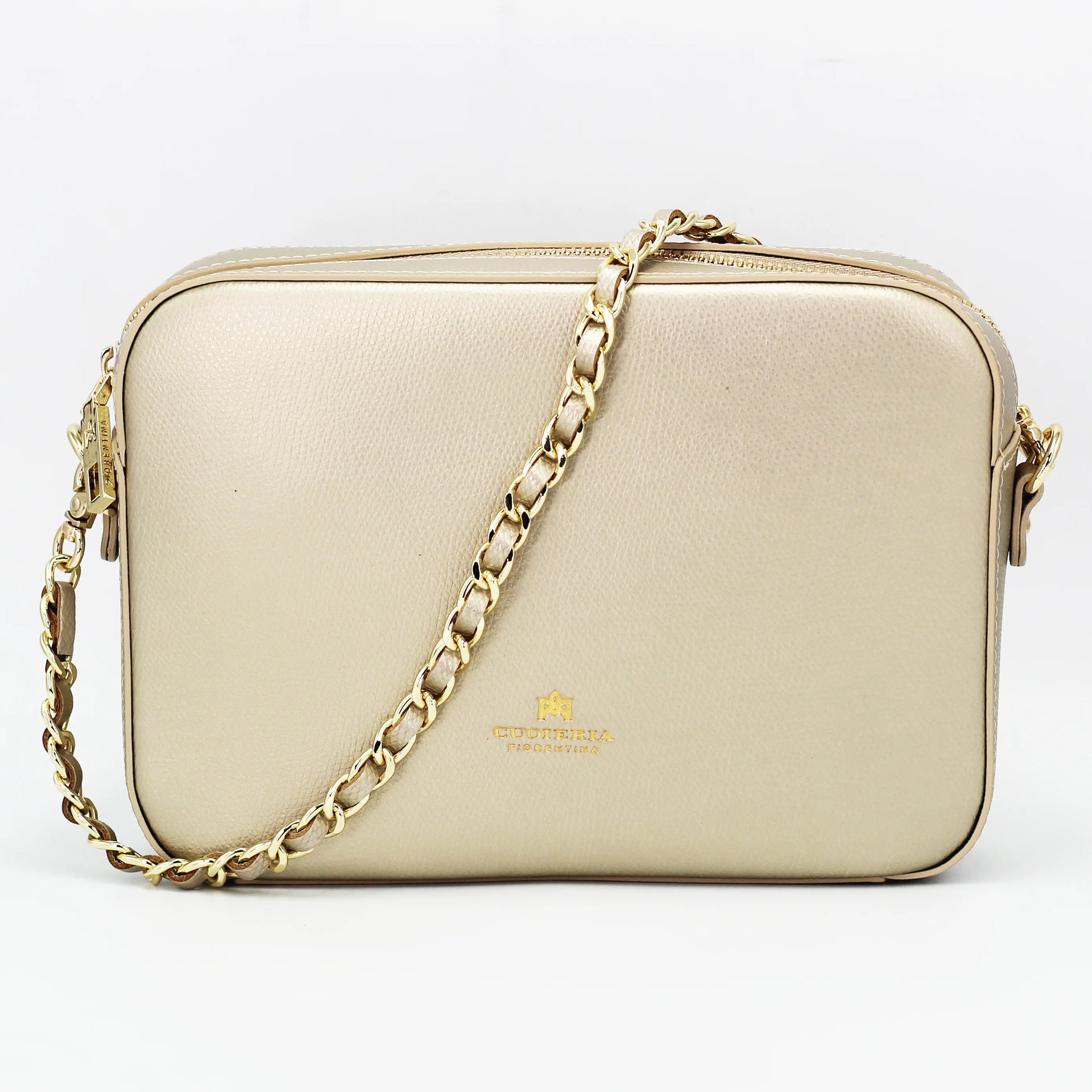 Shop Women's Italian-made Cuoieria Fiorentina Italian leather small camera handbag in oro (B000005538420) or browse our range of hand-made Italian handbags for women in-store at Aliverti Cape Town, or shop online. 

We deliver in South Africa & offer multiple payment plans as well as accept multiple safe & secure payment methods.