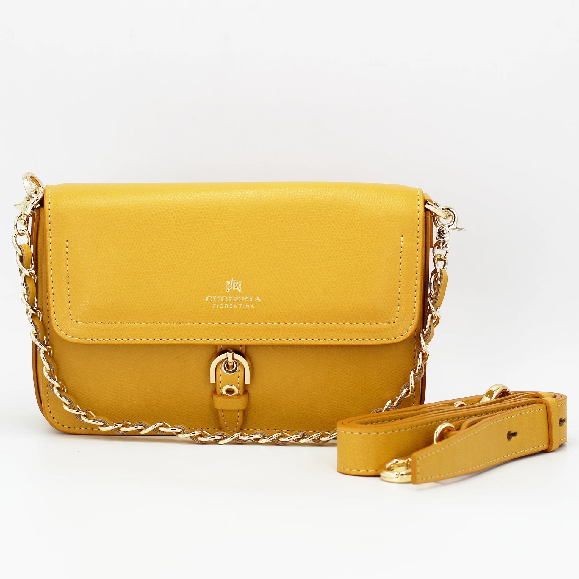 Shop Women's Italian-made Cuoieria Fiorentina Italian leather small messenger handbag in giallo (B000005827420) or browse our range of hand-made Italian handbags for women in-store at Aliverti Cape Town, or shop online. 

We deliver in South Africa & offer multiple payment plans as well as accept multiple safe & secure payment methods.