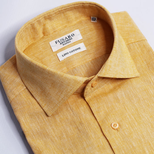 Shop Fusaro Antonio men's Italian linen cotton shirt in yellow (CA22029) or browse our range of men's Italian clothing and shoes in leather in-store at Aliverti Cape Town, or shop online. We deliver in South Africa & offer multiple payment plans as well as accept multiple safe & secure payment methods.