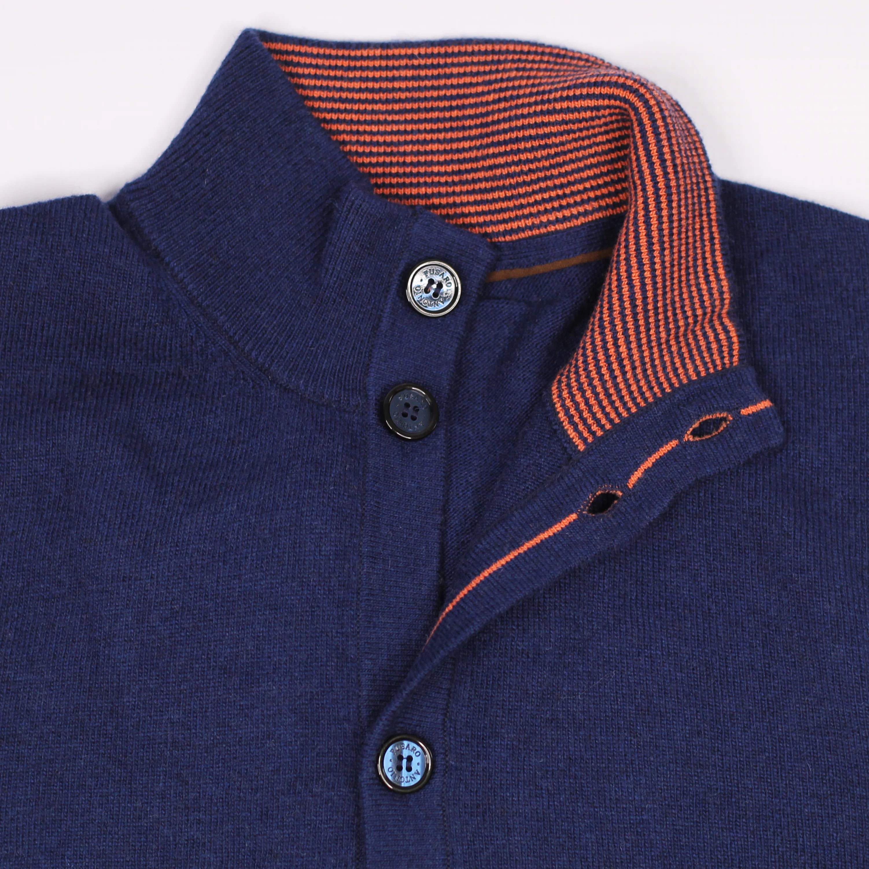 Shop Fusaro Antonio men's wool, cashmere button up cardigan in navy blue (MA25003-024-05) or browse our range of men's Italian clothing and shoes in leather in-store at Aliverti Cape Town, or shop online. We deliver in South Africa & offer multiple payment plans as well as accept multiple safe & secure payment methods.