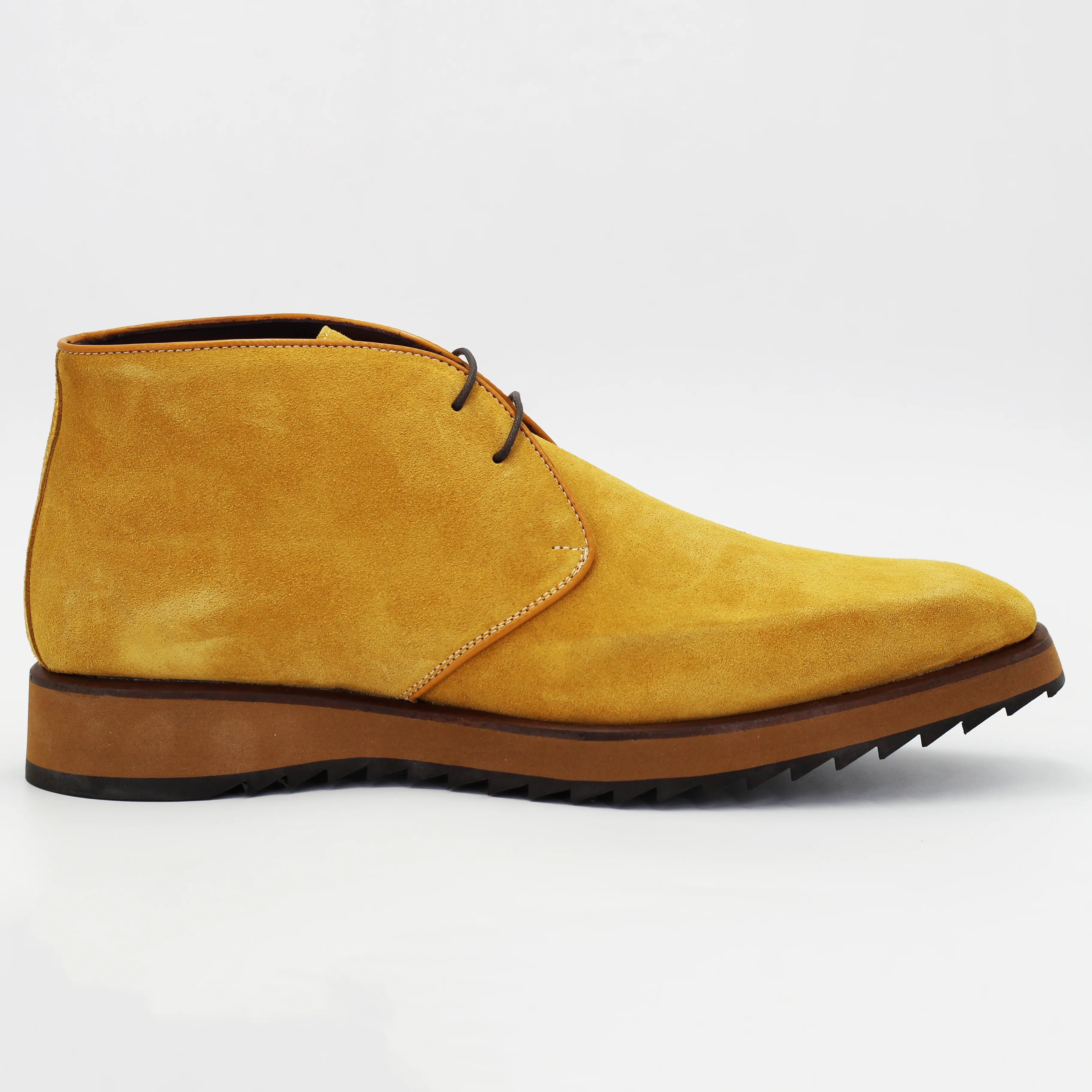 Shop Men's square toe chukka boot in calf leather suede yellow (D471) or browse our range of men's Italian clothing and shoes in leather in-store at Aliverti Cape Town, or shop online. We deliver in South Africa & offer multiple payment plans as well as accept multiple safe & secure payment methods.