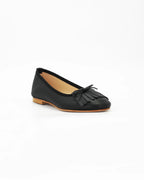Shop Handmade Women's Ballerina Pump with Fringe in Calf Leather Nero or browse our range of hand-made Italian shoes in leather or suede in-store at Aliverti Cape Town, or shop online. We deliver in South Africa & offer multiple payment plans as well as accept multiple safe & secure payment methods.