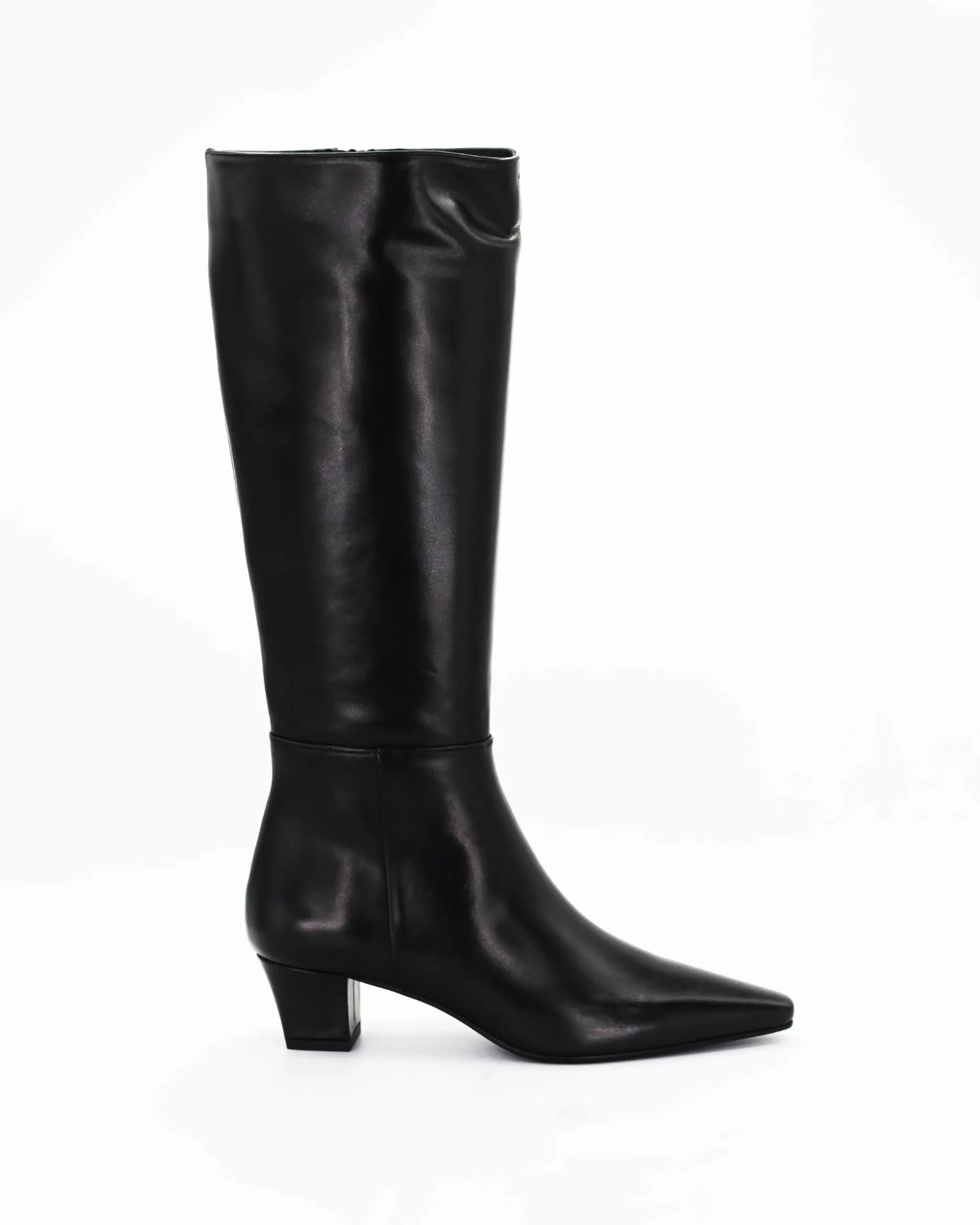 Shop Handmade Italian Leather Women's Block Heel  Boot in Calf Leather Nero (BRENDA11) or browse our range of hand-made Italian shoes in leather or suede in-store at Aliverti Cape Town, or shop online. We deliver in South Africa & offer multiple payment plans as well as accept multiple safe & secure payment methods.