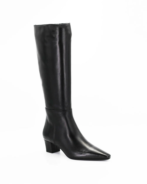 Shop Handmade Italian Leather Women's Block Heel  Boot in Calf Leather Nero (BRENDA11) or browse our range of hand-made Italian shoes in leather or suede in-store at Aliverti Cape Town, or shop online. We deliver in South Africa & offer multiple payment plans as well as accept multiple safe & secure payment methods.