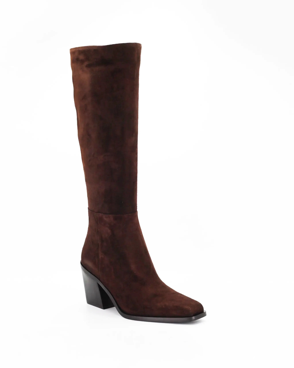 Shop Handmade Italian Leather Women's Block Heel  Boot in Calf Leather Suede Brown (MANEL5) or browse our range of hand-made Italian shoes in leather or suede in-store at Aliverti Cape Town, or shop online. We deliver in South Africa & offer multiple payment plans as well as accept multiple safe & secure payment methods.