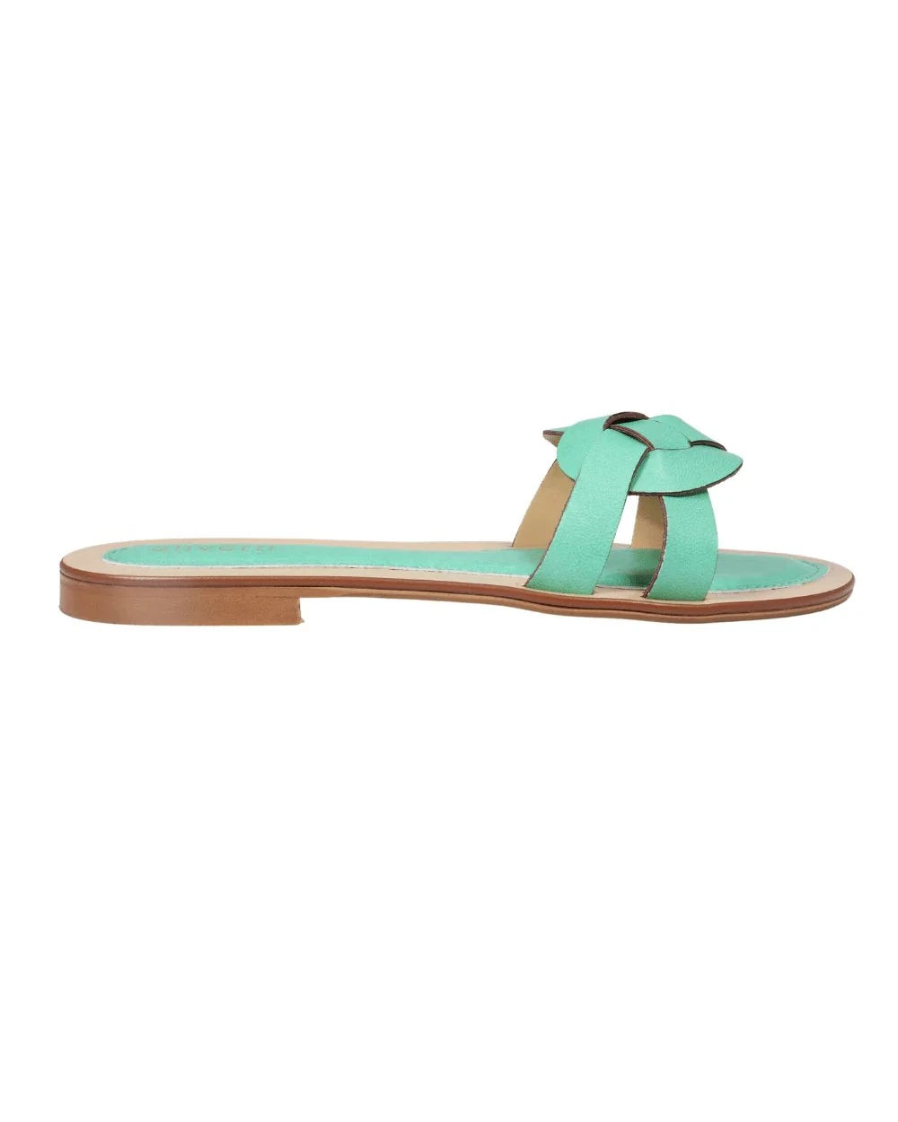 Ladies genuine leather Italian summer sandals in verde/ mint made in Italy exclusively for Aliverti (LO2112MIN)