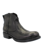 Ladies genuine leather Italian ankle boot with 3.5 cm heel in black made in Italy exclusively for Aliverti