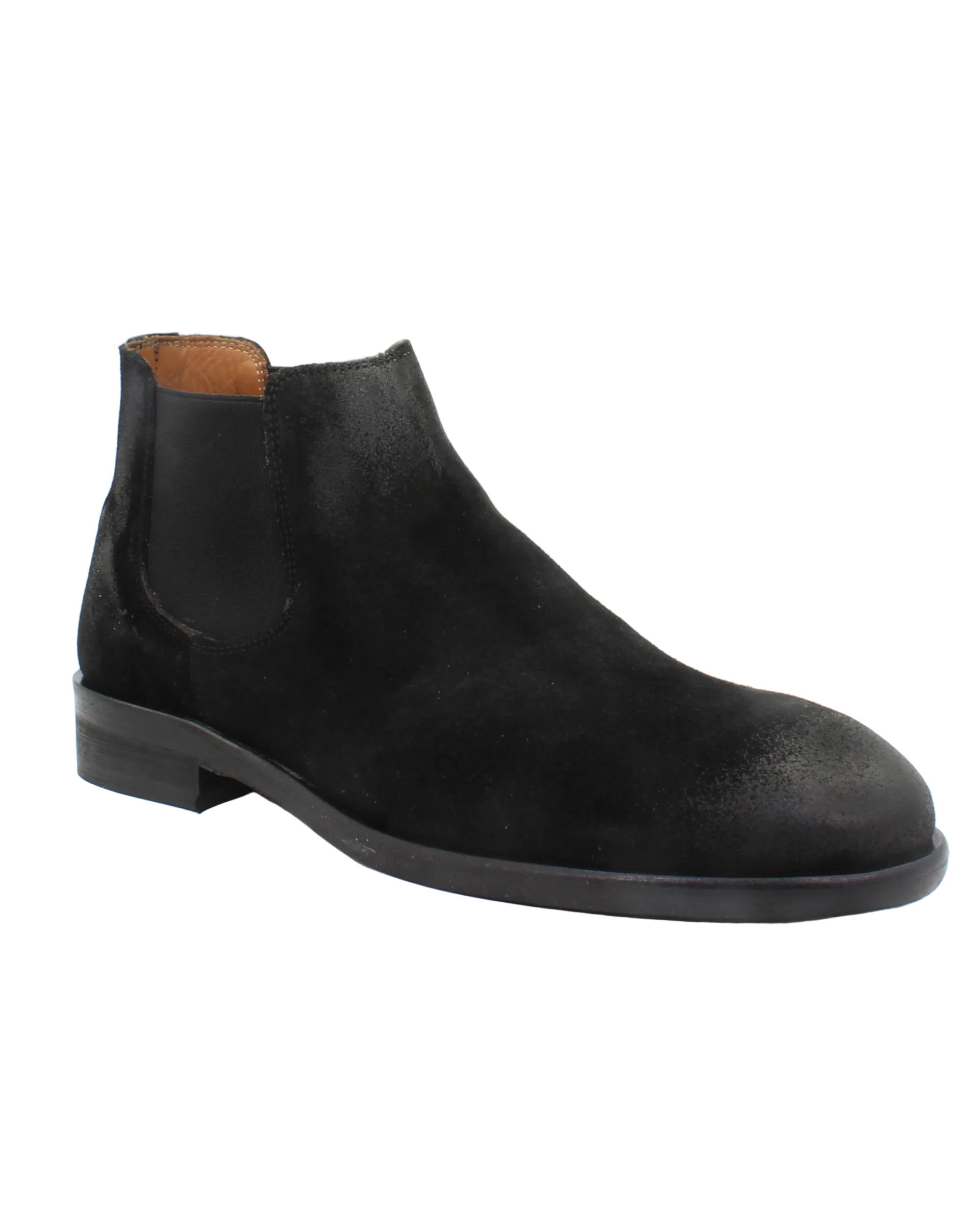 Men's Chelsea Boot GILupen in Calf Leather Suede Nero Black