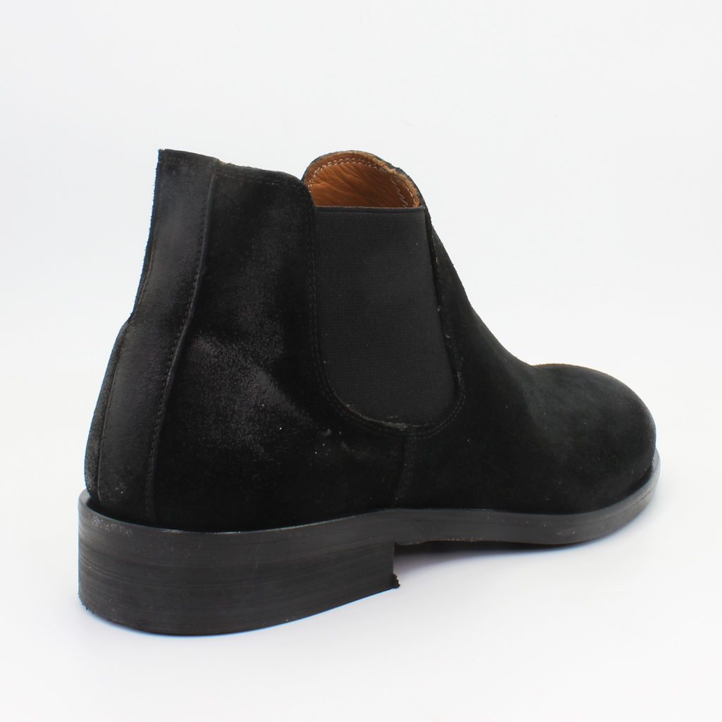 Men's Chelsea Boot GILupen in Calf Leather Suede Nero Black