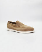 Women's Boat Loafer in Suede Beige | CONDO32018