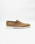 Women's Boat Loafer in Suede Beige | CONDO32018