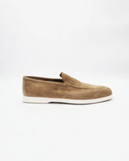 Women's Boat Loafer in Suede Beige | CONDO32018