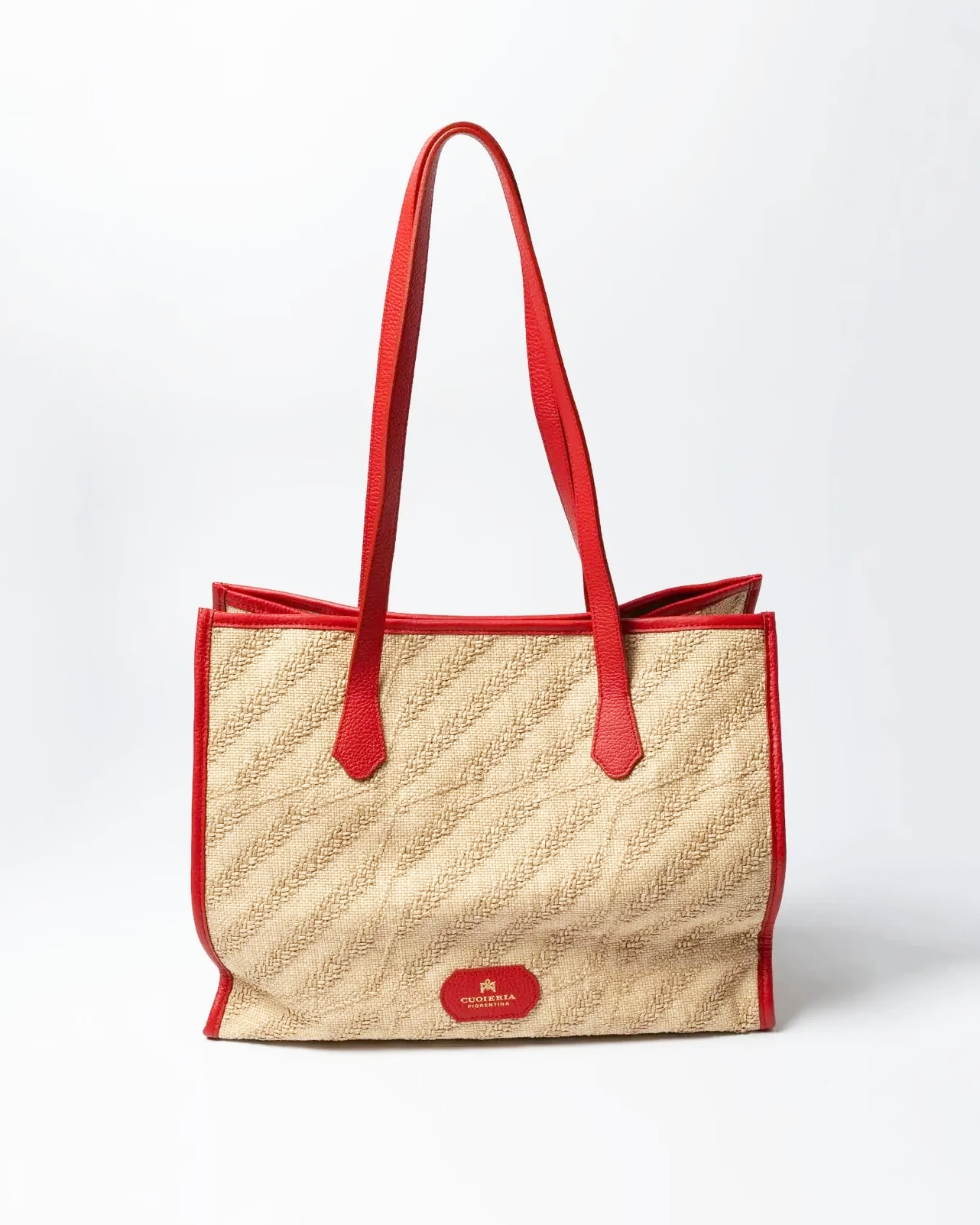 Cuoieria Fiorentina Dora Shopping Bag in Leather Tomato (B000005992026)
