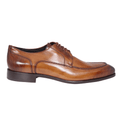 Men's genuine leather formal oxford shoe with hidden lacing system in toledo/ tan made in Italy exclusively for Aliverti (MF7317LTAN)