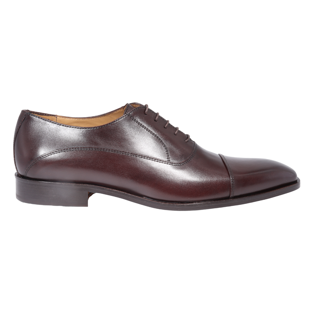 Men's genuine leather formal oxford shoe with hidden lacing system in cioccolato/ brown made in Italy exclusively for Aliverti (MF8286LCIO)