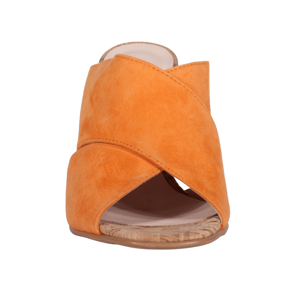 Ladies Sandal - Leather Suede Arancio - AL101286