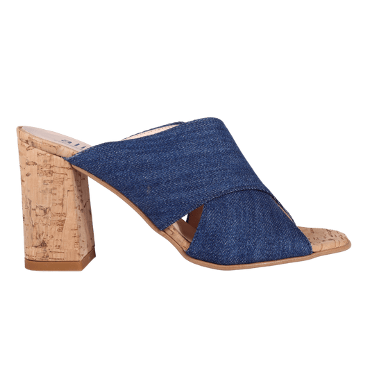 Ladies Sandal - Fabric Denim Blu - AL101286