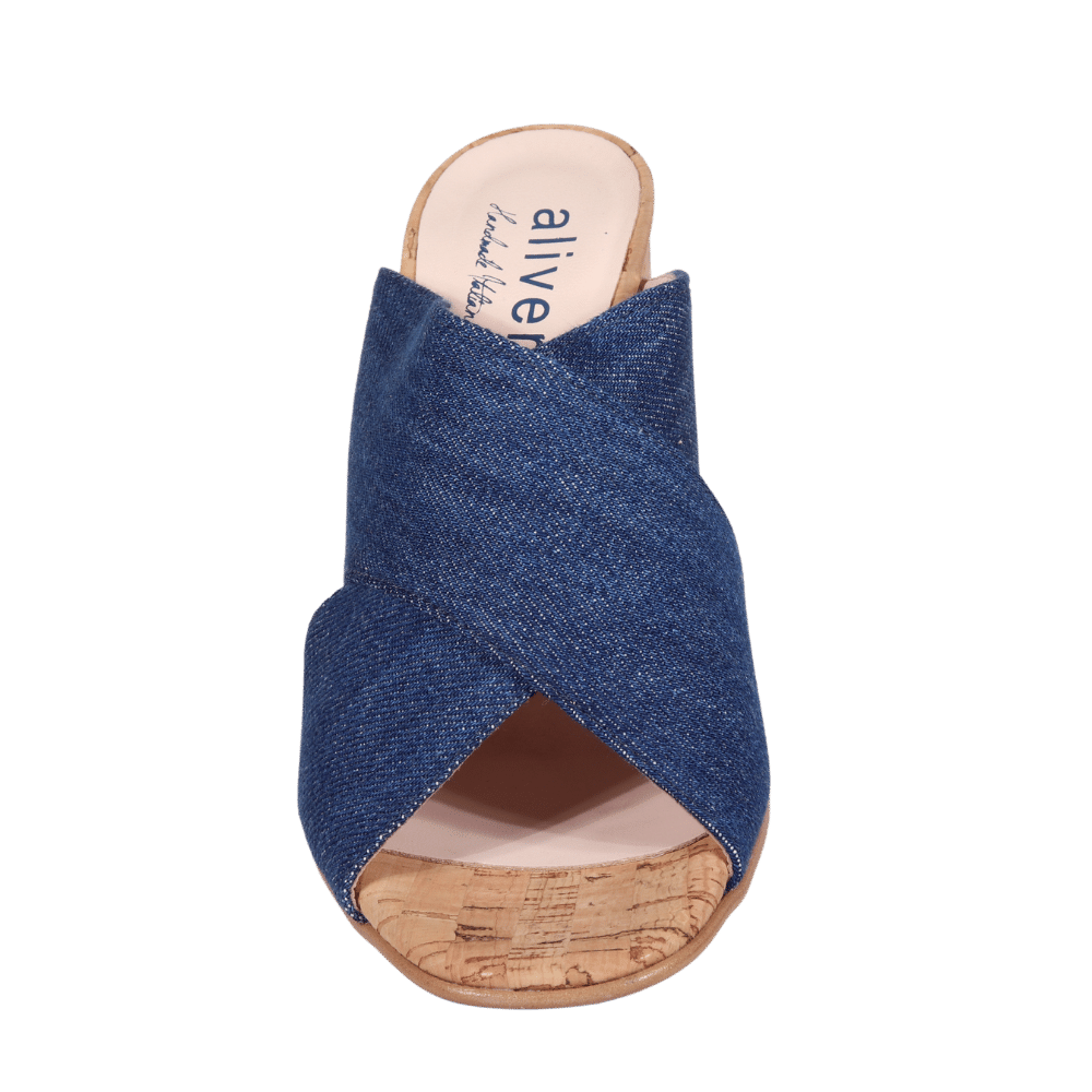 Ladies Sandal - Fabric Denim Blu - AL101286