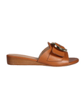 Mini Wedge Leather Sandal in Cuoio by Aliverti
