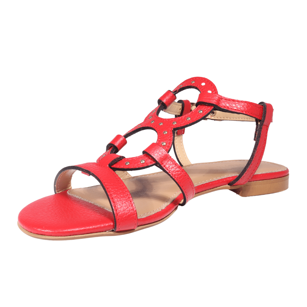 LO19133MROS - Ladies Gladiator Sandal Red