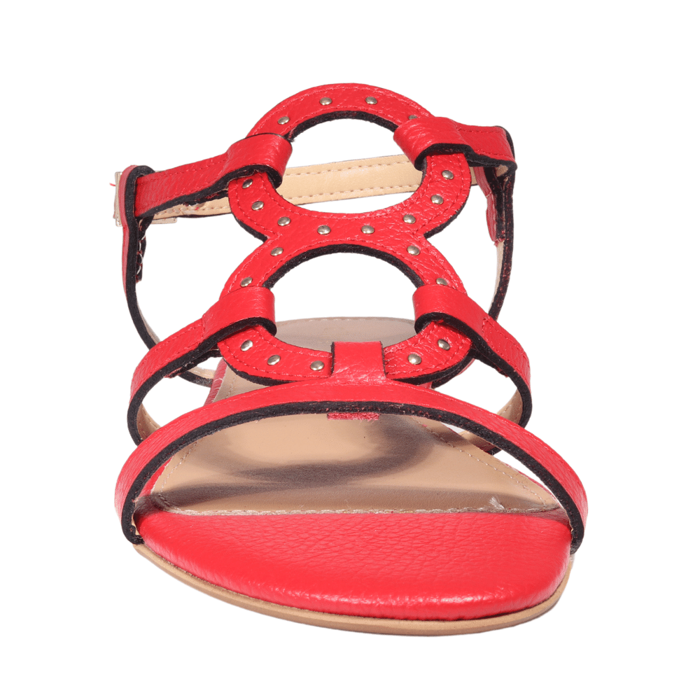 LO19133MROS - Ladies Gladiator Sandal Red