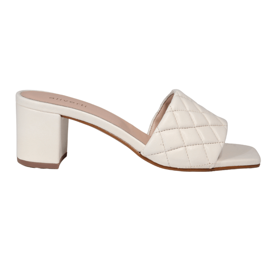 LO19295CRE - Ladies Block Heel Cream