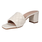 LO19295CRE - Ladies Block Heel Cream