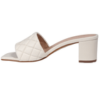 LO19295CRE - Ladies Block Heel Cream