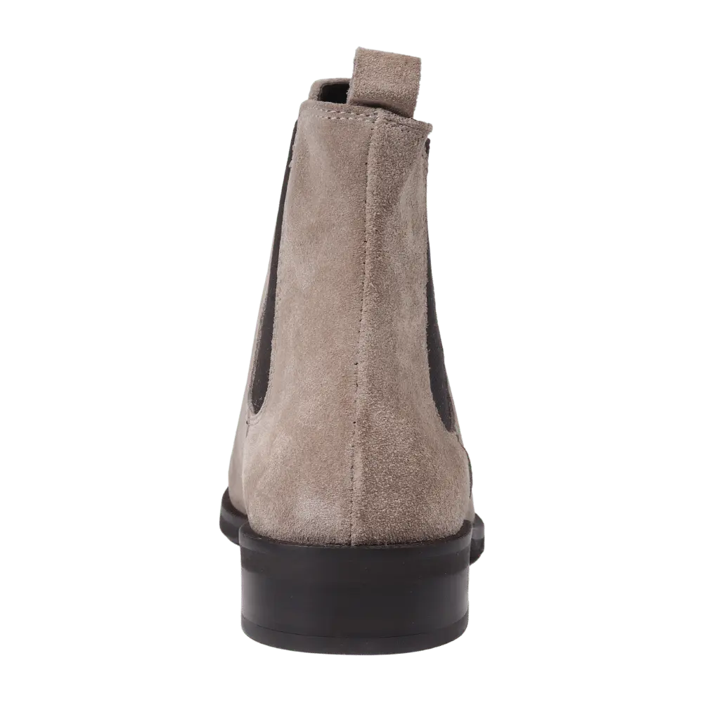 Women's Classic Chelsea Boot in Calf Leather Suede Taupe - GC2030