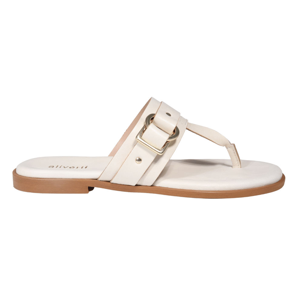 Ladies 2024 cream sandals