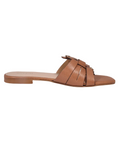 Ladies genuine leather Italian summer sandals in colonial brown made in Italy exclusively for Aliverti (LO21297COL)