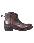 Women's Ankle Boot with Zip in Calf Leather Bronzato Dark Brown (JPD3609/6)