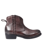 Women's Ankle Boot with Zip in Calf Leather Bronzato Dark Brown (JPD3609/6)