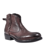 Women's Ankle Boot with Zip in Calf Leather Bronzato Dark Brown (JPD3609/6)