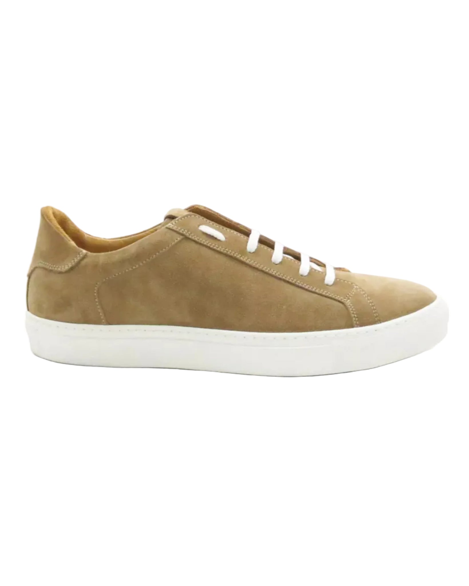 Men's Genuine Leather Italian Suede Sneaker in Sabbia (MF8158)
