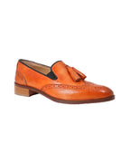 Leather Brogues with Tassels in Arancio (DU6000)