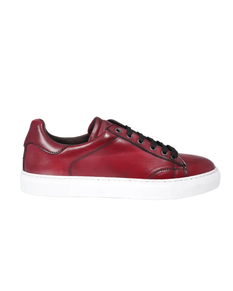 Men's Sneaker in Rosso Antico Burgundy (DU5000)