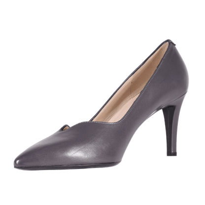 Ladies Genuine Leather Italian Made Classic Leather Court Heel in Grigio by Aliverti (AL57042)
