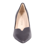 Ladies Genuine Leather Italian Made Classic Leather Court Heel in Grigio by Aliverti (AL57042)