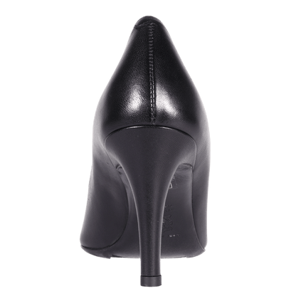 Classic Leather Court Heel in Nero by Aliverti (AL57042)
