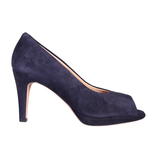 Ladies Elegant Open Toe Court Heel in Blu (MDF60320)