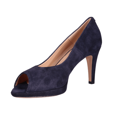 Ladies Elegant Open Toe Court Heel in Blu (MDF60320)