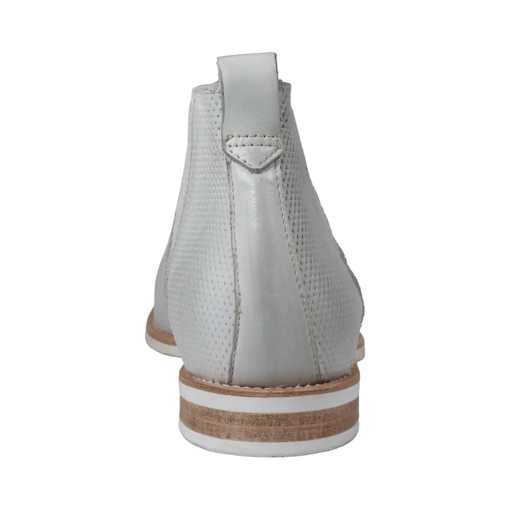 Ladies white leather ankle 2025 boots