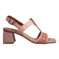 Ladies genuine leather block heel in rose made exclusively for Aliverti (LUA13014TAB)