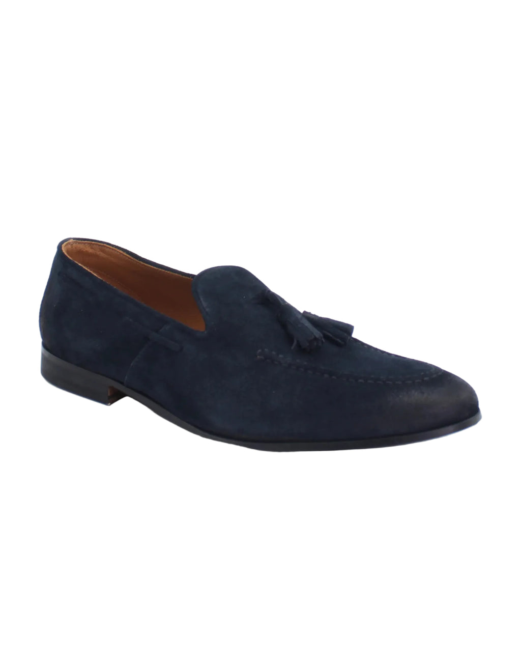 Men's Genuine Suede Leather Classic Moccasin with Tassels in Oceano (AC283)