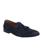 Men's Genuine Suede Leather Classic Moccasin with Tassels in Oceano (AC283)