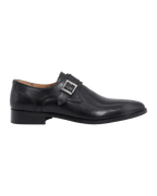 Men's Oxford Single Monk in Leather Nero (DU1863)