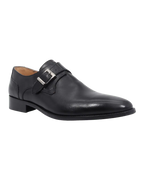 Men's Oxford Single Monk in Leather Nero (DU1863)